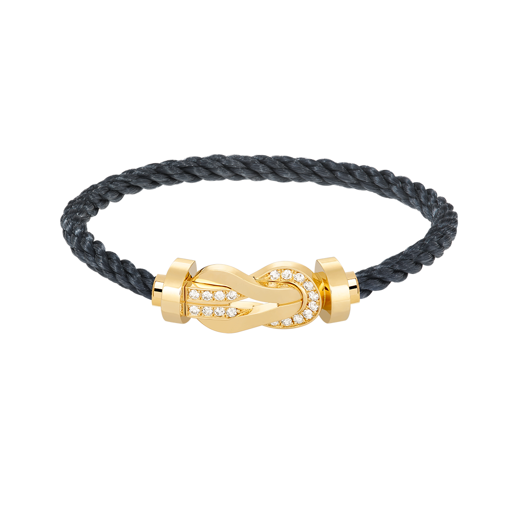 [TOPON]CHANCE LARGE 8 FIGURE BUCKLE HALF DIAMOND BRACELET GOLD