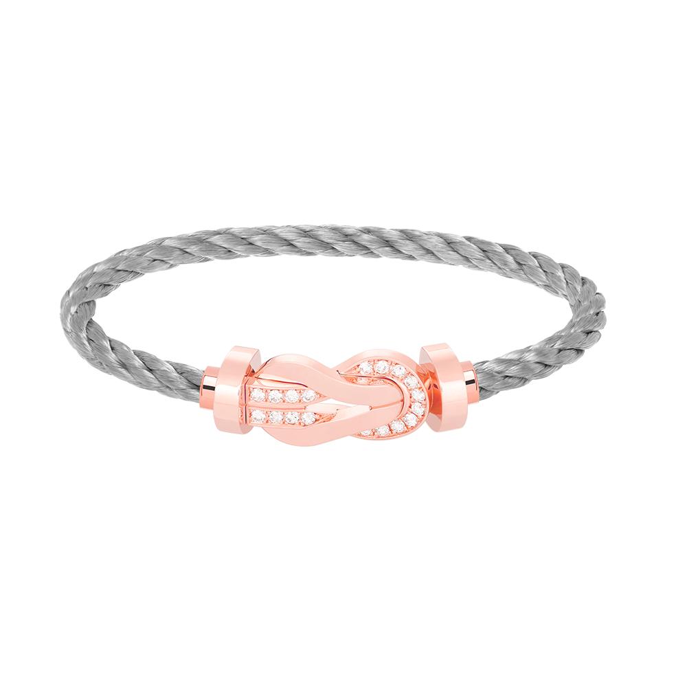 [TOPON]CHANCE LARGE 8 FIGURE BUCKLE HALF DIAMOND BRACELET ROSE GOLD