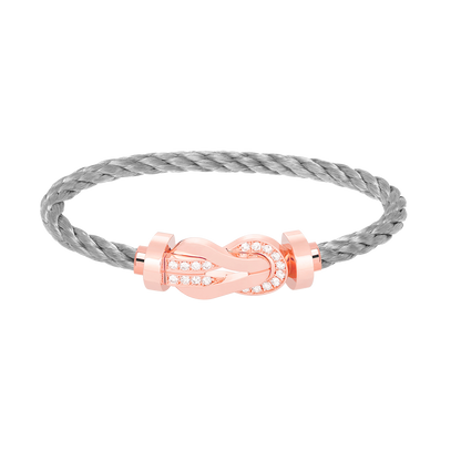 [TOPON]CHANCE LARGE 8 FIGURE BUCKLE HALF DIAMOND BRACELET ROSE GOLD