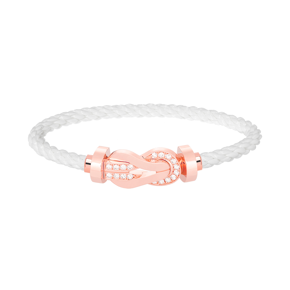 [TOPON]CHANCE LARGE 8 FIGURE BUCKLE HALF DIAMOND BRACELET ROSE GOLD