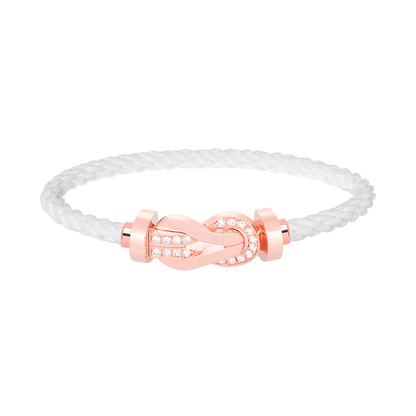 [TOPON]CHANCE LARGE 8 FIGURE BUCKLE HALF DIAMOND BRACELET ROSE GOLD