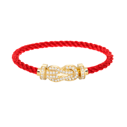 [TOPON]CHANCE LARGE 8 FIGURE BUCKLE FULLDIAMOND BRACELET GOLD