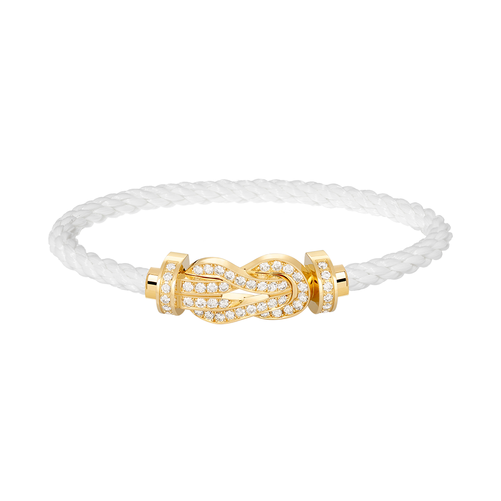 [TOPON]CHANCE LARGE 8 FIGURE BUCKLE FULLDIAMOND BRACELET GOLD