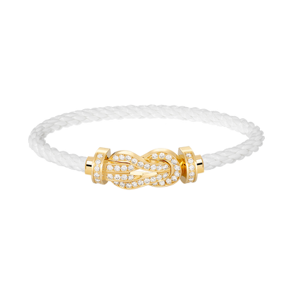 [TOPON]CHANCE LARGE 8 FIGURE BUCKLE FULLDIAMOND BRACELET GOLD