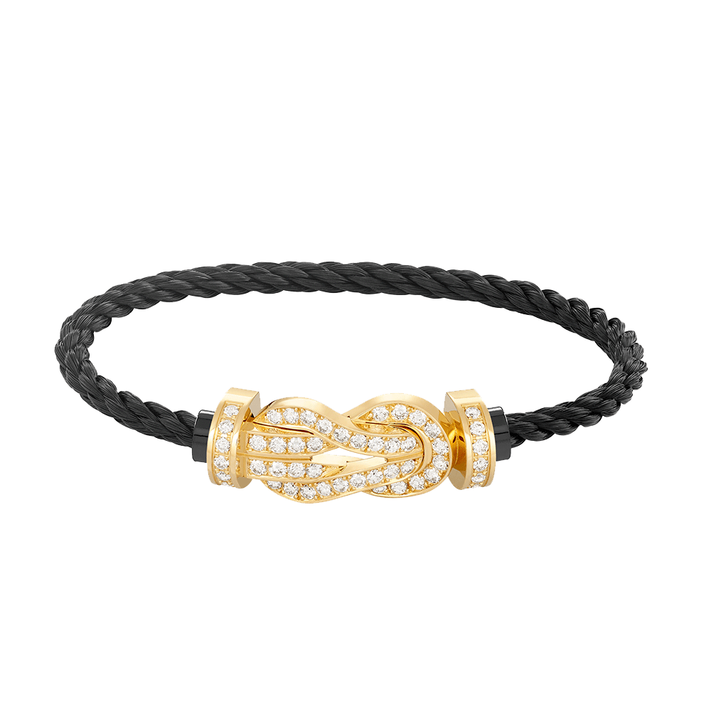 [TOPON]CHANCE LARGE 8 FIGURE BUCKLE FULLDIAMOND BRACELET GOLD