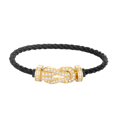 [TOPON]CHANCE LARGE 8 FIGURE BUCKLE FULLDIAMOND BRACELET GOLD