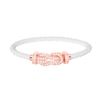 [TOPON]CHANCE LARGE 8 FIGURE BUCKLE FULL DIAMOND BRACELET ROSE GOLD