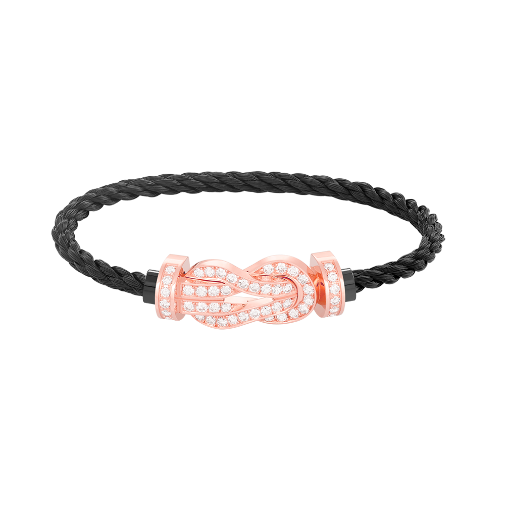 [TOPON]CHANCE LARGE 8 FIGURE BUCKLE FULL DIAMOND BRACELET ROSE GOLD