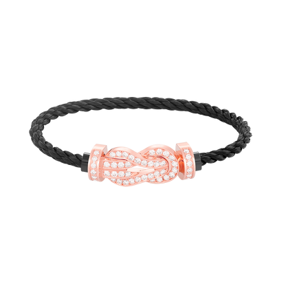 [TOPON]CHANCE LARGE 8 FIGURE BUCKLE FULL DIAMOND BRACELET ROSE GOLD