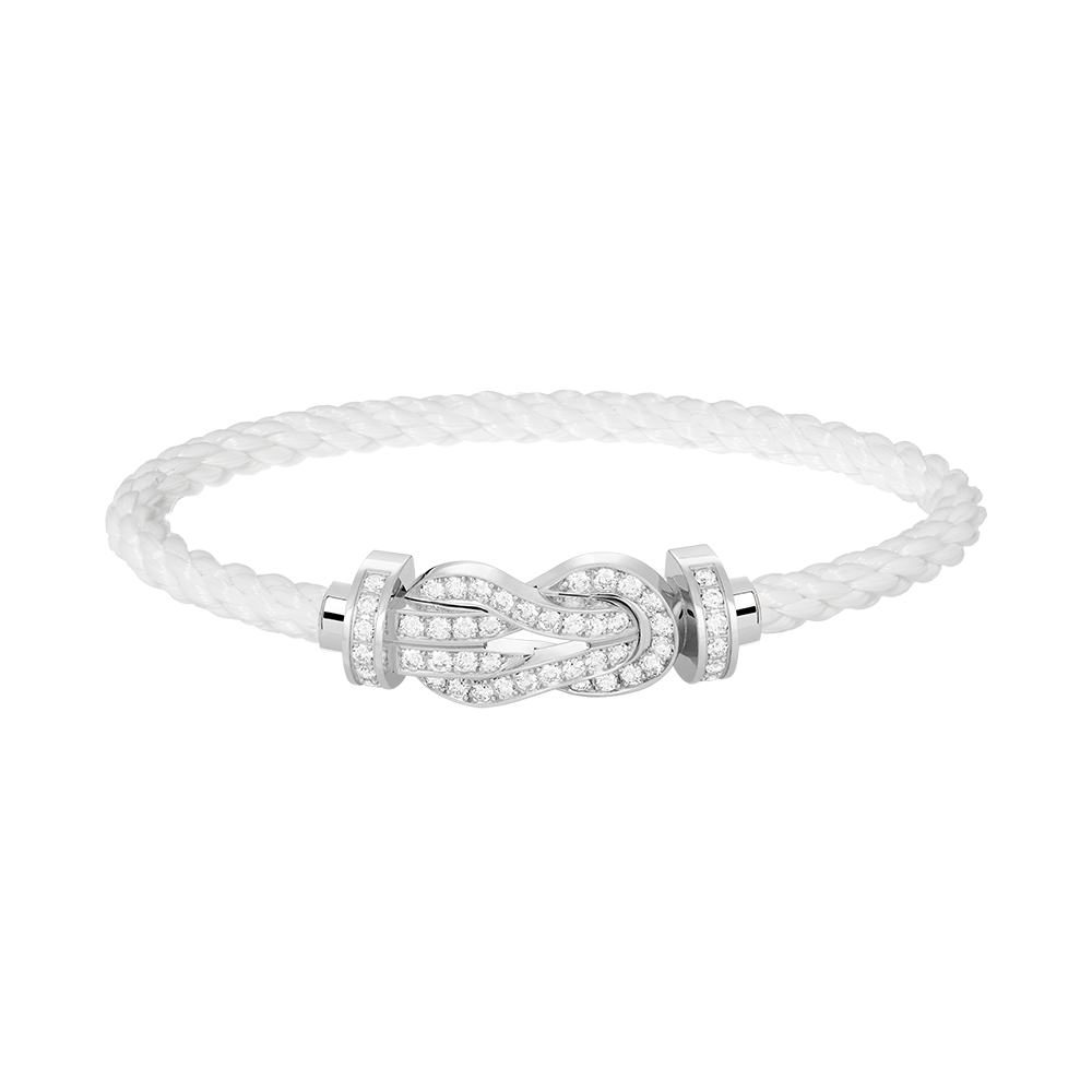 [TOPON]CHANCE LARGE 8 FIGURE BUCKLE FULL DIAMOND BRACELET SILVER