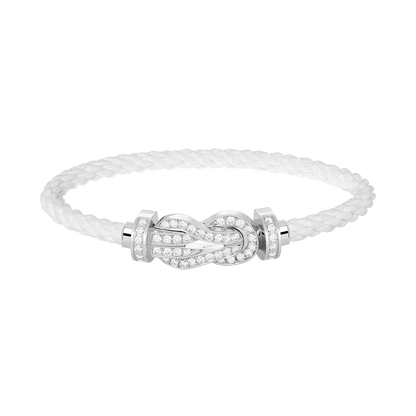 [TOPON]CHANCE LARGE 8 FIGURE BUCKLE FULL DIAMOND BRACELET SILVER