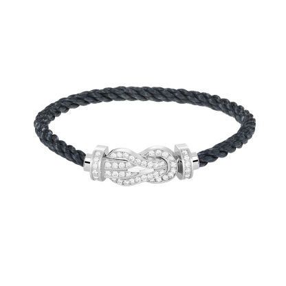 [TOPON]CHANCE LARGE 8 FIGURE BUCKLE FULL DIAMOND BRACELET SILVER