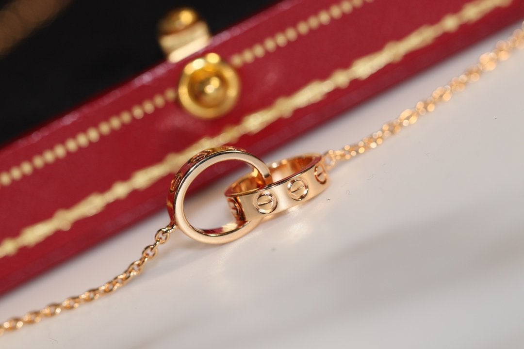 [TOPON]LOVE NECKLACE PINK GOLD AND SILVER