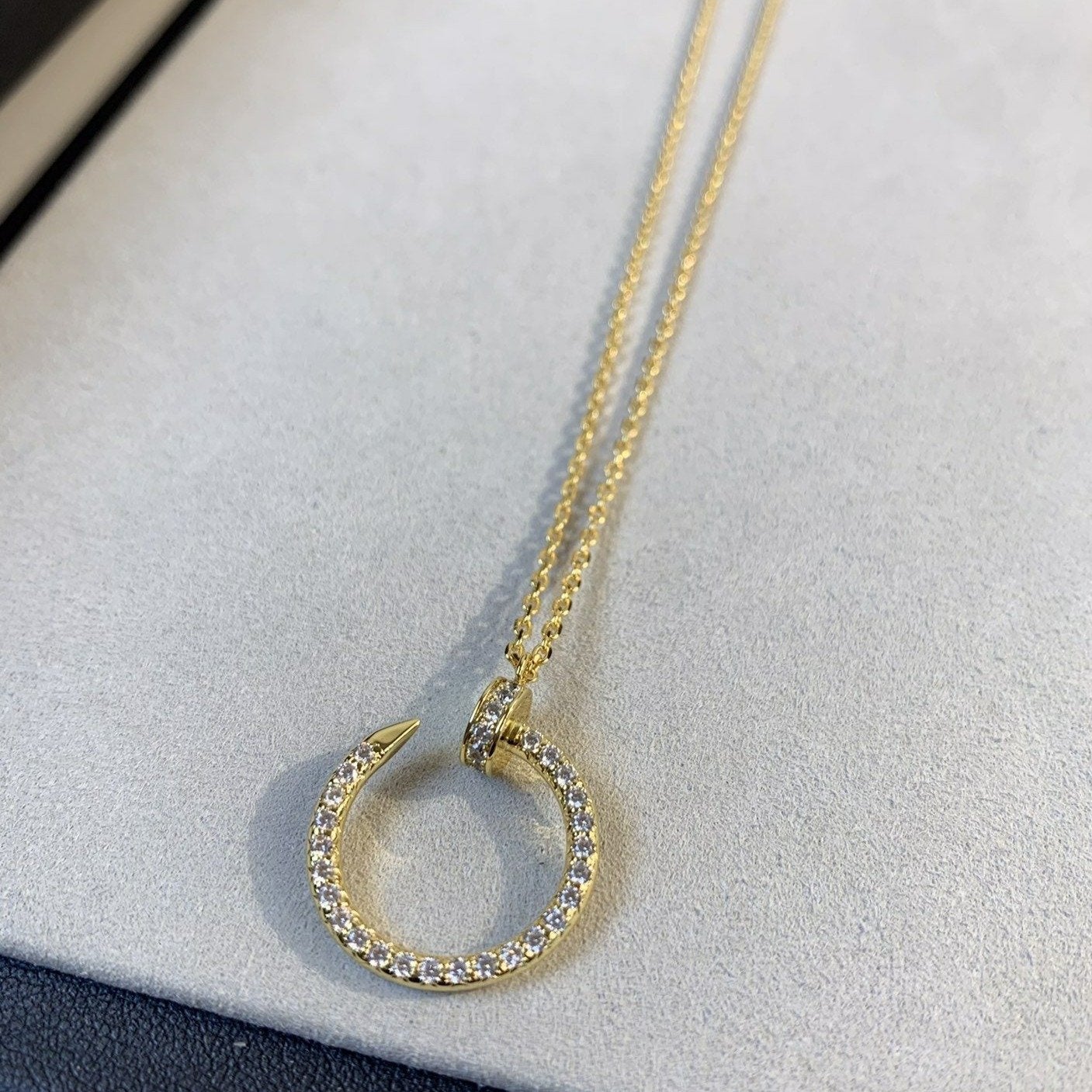 [TOPON]JUSTE NECKLACE GOLD DIAMONDS