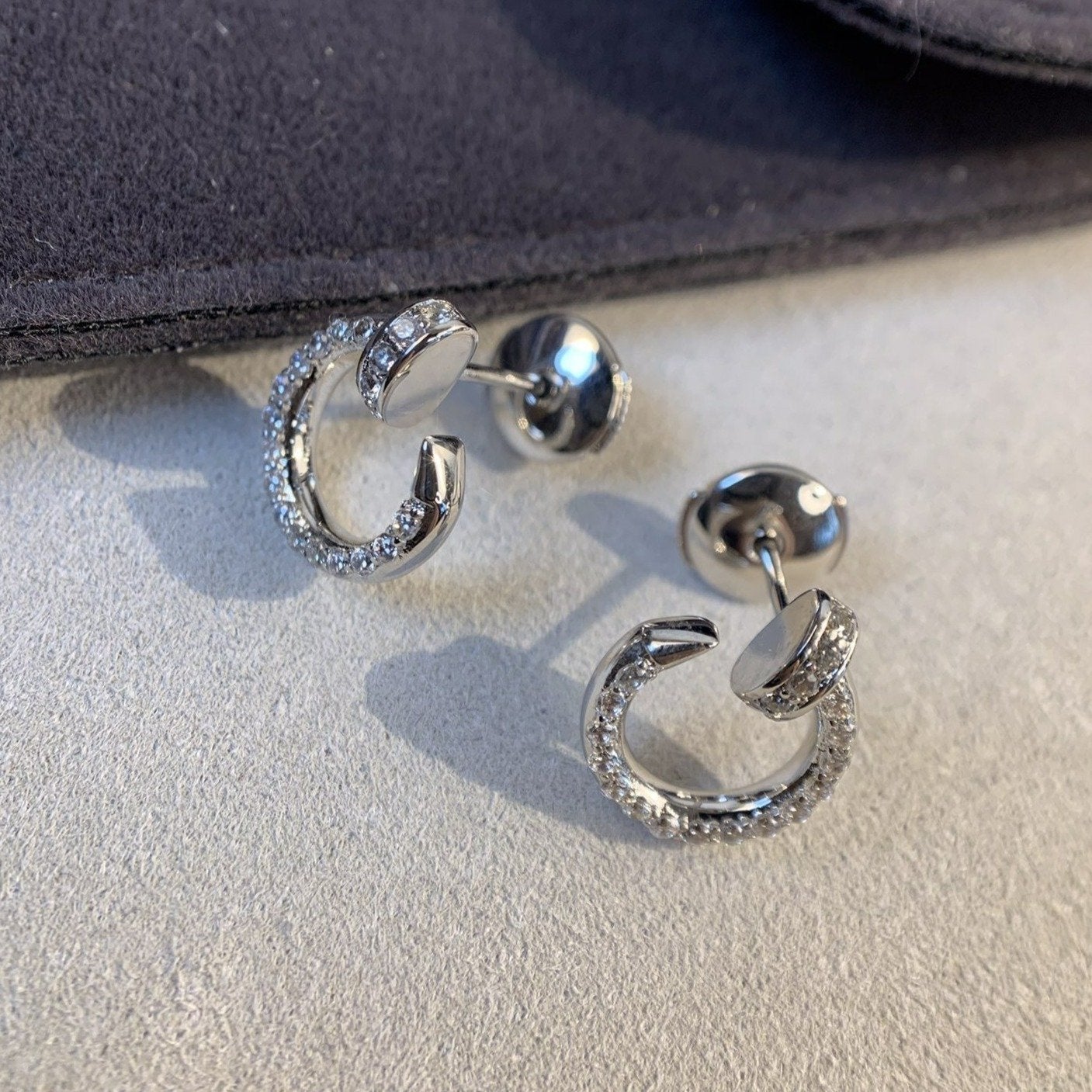 [TOPON]JUSTE EARRINGS SILVER DIAMONDS