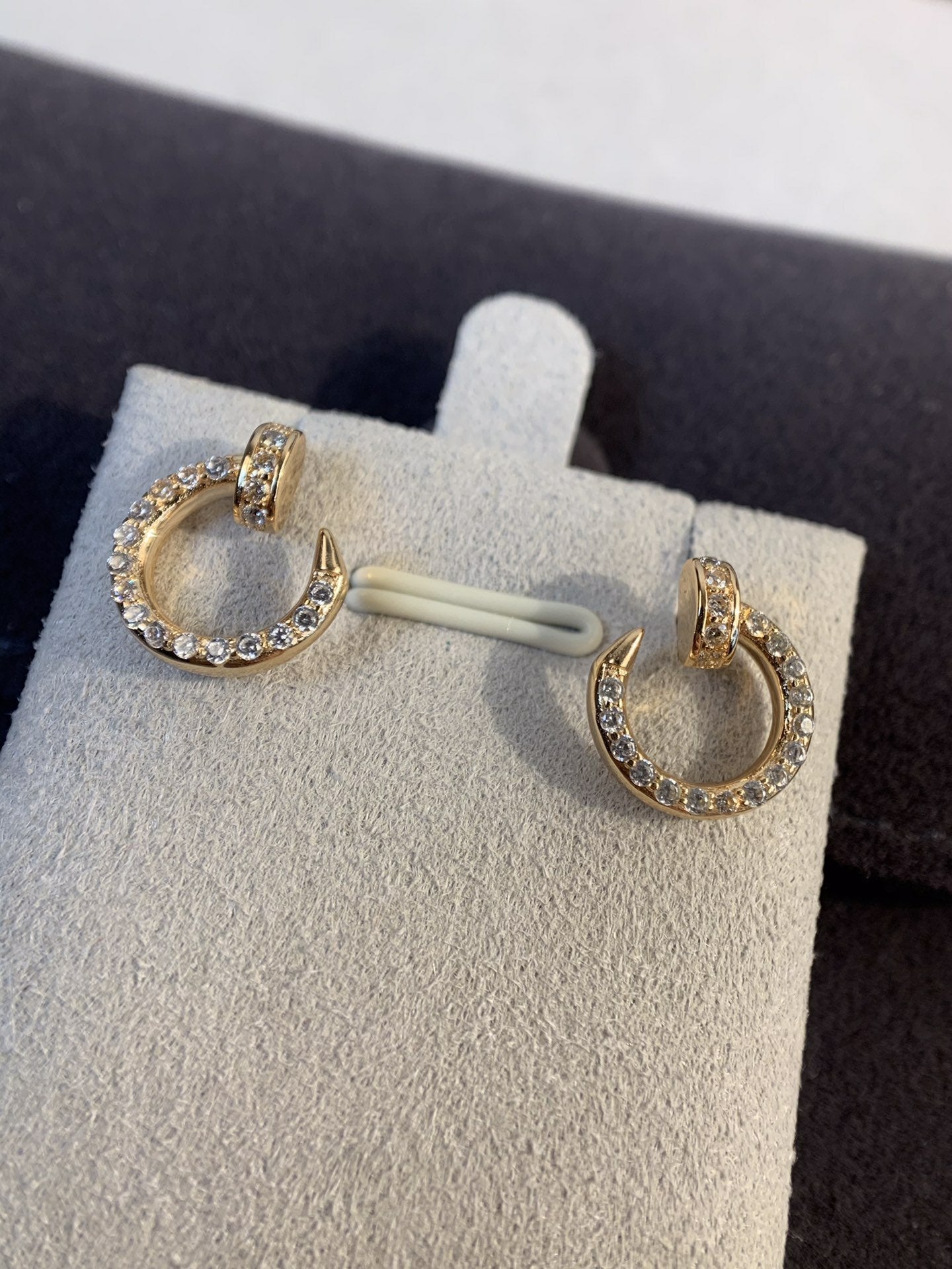 [TOPON]JUSTE EARRINGS GOLD DIAMONDS