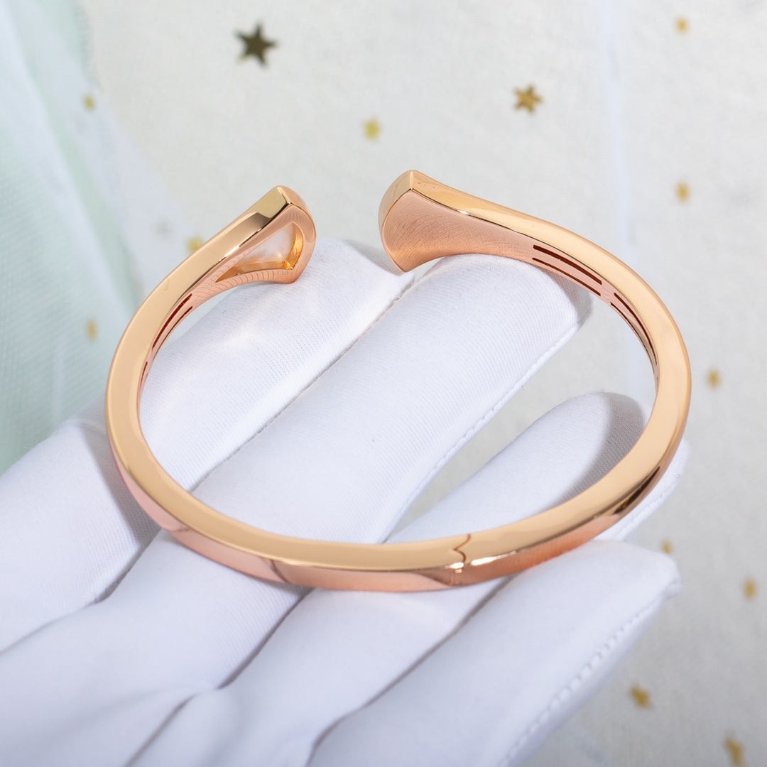 [TOPON]DREAM BRACELET OPEN PINK GOLD MOP DIAMOND