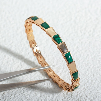 [TOPON]SERPENTI BRACELET PINK GOLD MALACHITE