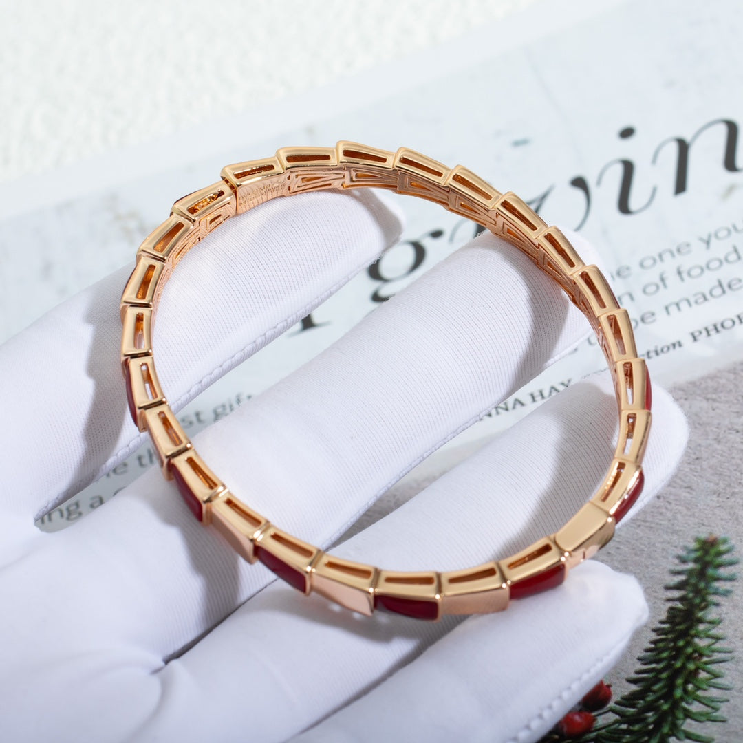 [TOPON]SERPENTI BRACELET PINK GOLD RUBELLITE