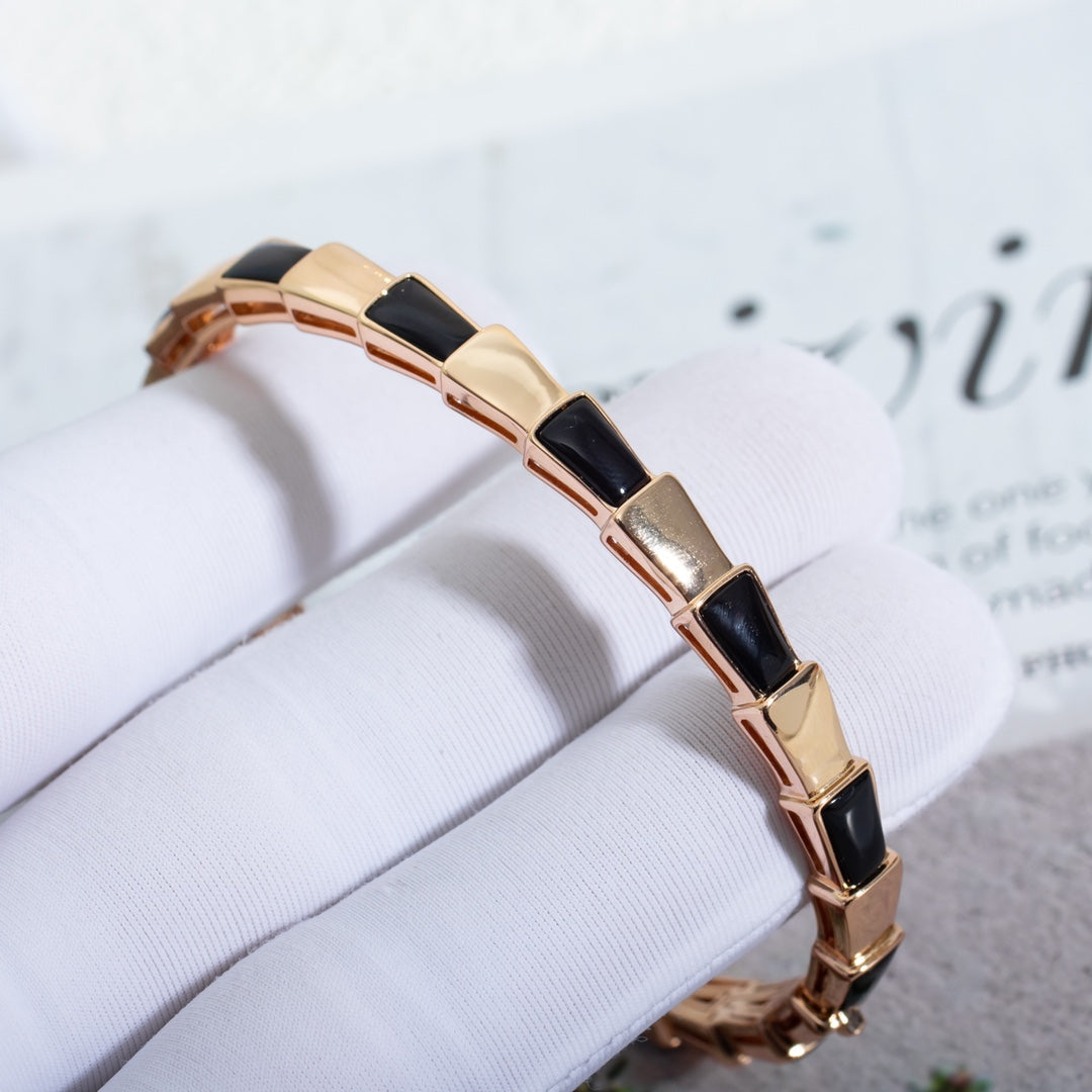 [TOPON]SERPENTI BRACELET PINK GOLD ONYX