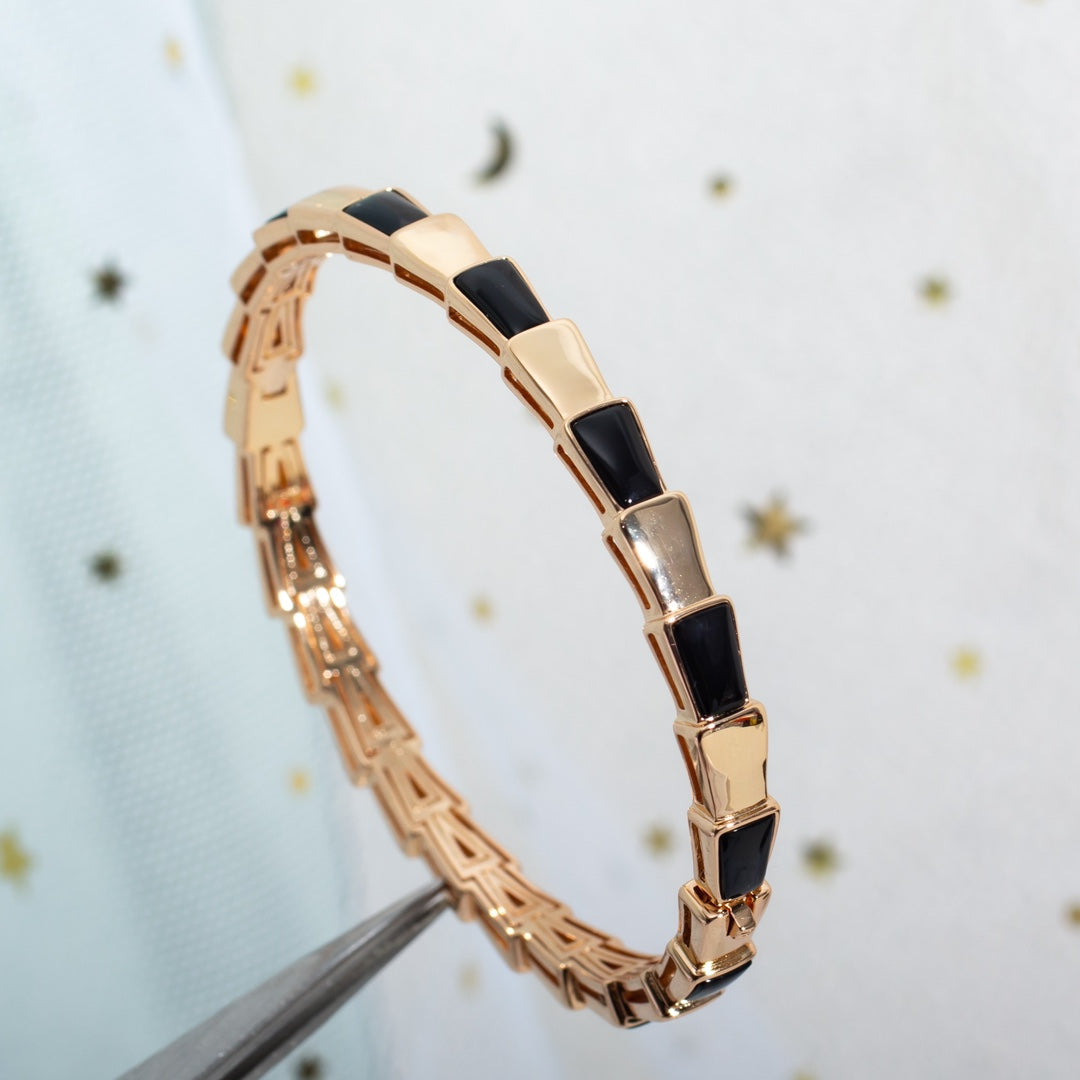 [TOPON]SERPENTI BRACELET PINK GOLD ONYX