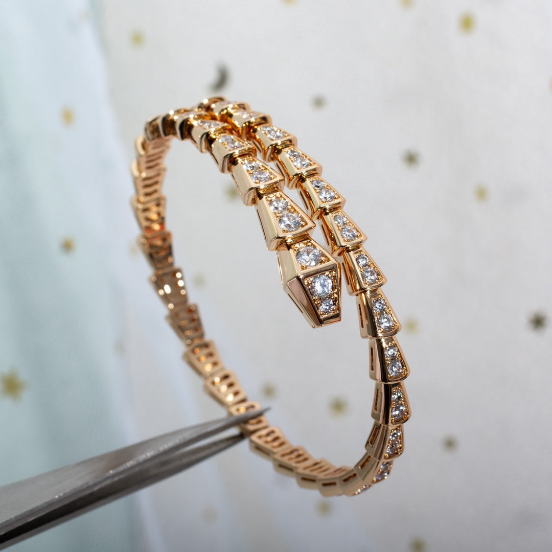 [TOPON]SERPENTI BRACELET 6.8MM PINK GOLD DIAMOND