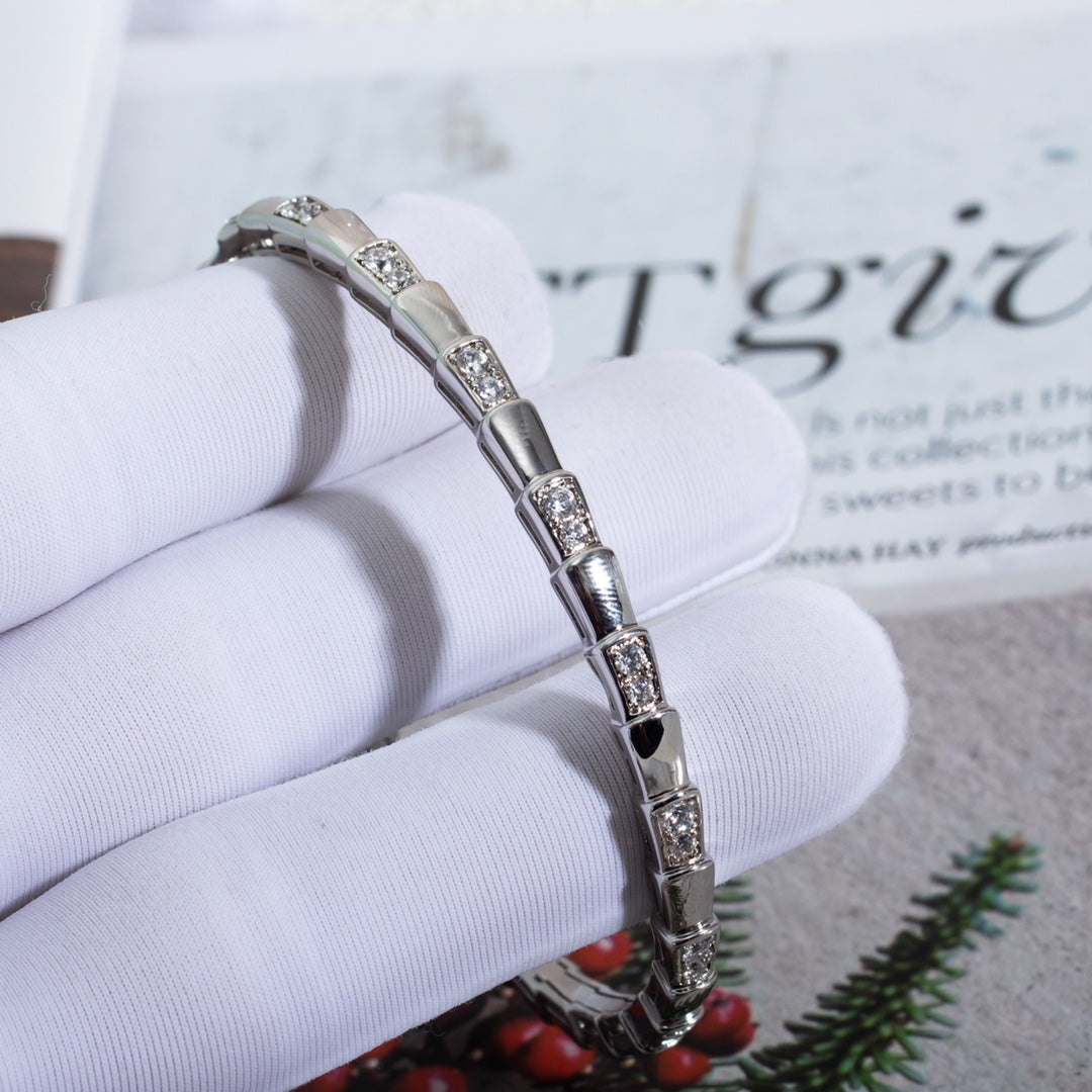 [TOPON]SERPENTI BRACELET SILVER DIAMOND