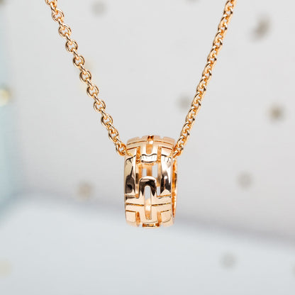 [TOPON]PARENTESI NECKLACE PINK GOLD