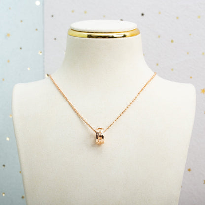 [TOPON]PARENTESI NECKLACE PINK GOLD