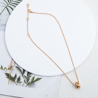 [TOPON]PARENTESI NECKLACE PINK GOLD