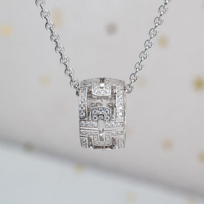 [TOPON]PARENTESI NECKLACE SILVER DIAMOND