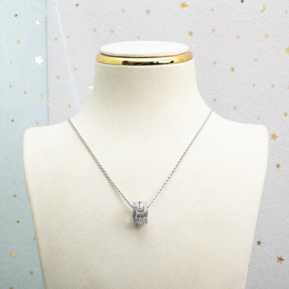 [TOPON]PARENTESI NECKLACE SILVER DIAMOND