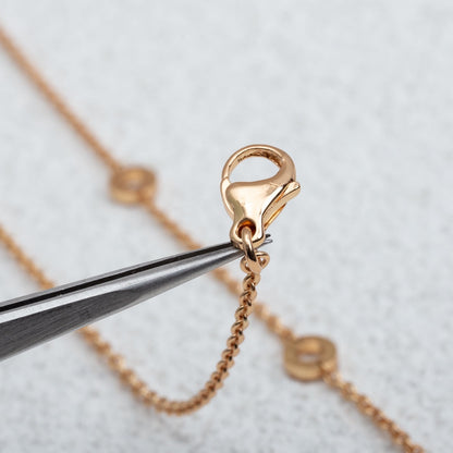 [TOPON]PARENTESI NECKLACE PINK GOLD DIAMOND