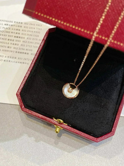 [TOPON]AMULETTE ROSE GOLD MOP NECKLACE