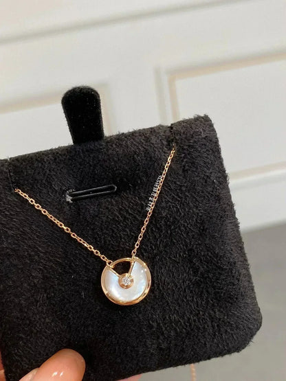 [TOPON]AMULETTE ROSE GOLD MOP NECKLACE