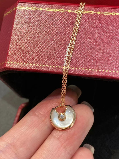 [TOPON]AMULETTE ROSE GOLD MOP NECKLACE