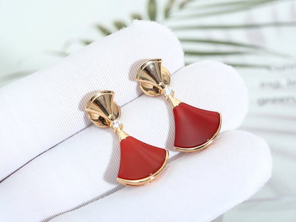 [TOPON]DREAM Carnelian PINK GOLD EARRINGS