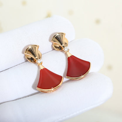 [TOPON]DREAM Carnelian PINK GOLD EARRINGS