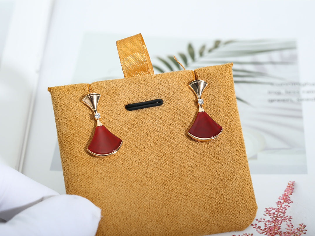 [TOPON]DREAM Carnelian PINK GOLD EARRINGS