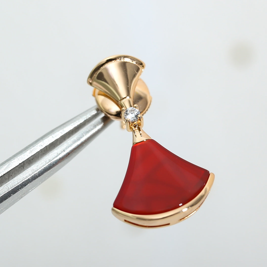 [TOPON]DREAM Carnelian PINK GOLD EARRINGS