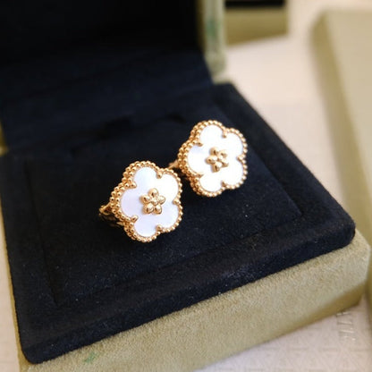 [TOPON]LUCKY PINK GOLD WHITE MOP EARRINGS