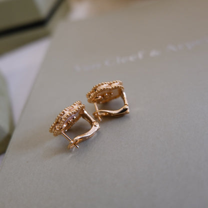 [TOPON]LUCKY PINK GOLD WHITE MOP EARRINGS