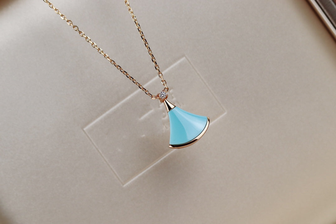 [TOPON]DREAM NECKLACE TURQUOISE PINK GOLD