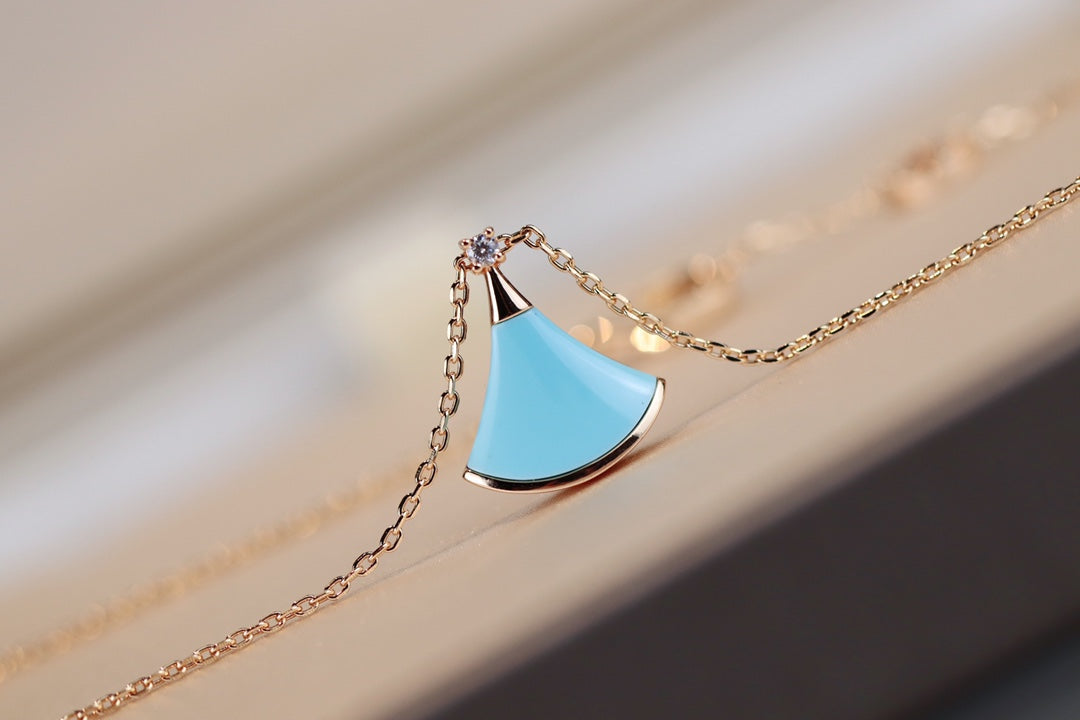 [TOPON]DREAM NECKLACE TURQUOISE PINK GOLD