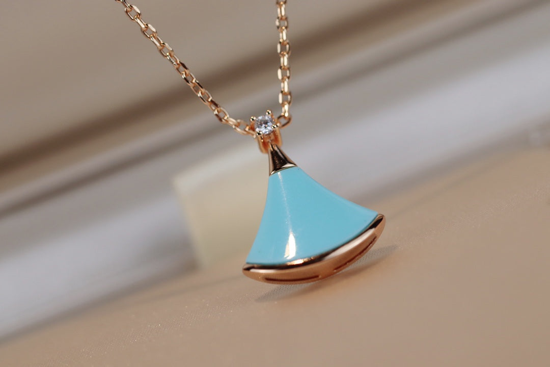 [TOPON]DREAM NECKLACE TURQUOISE PINK GOLD