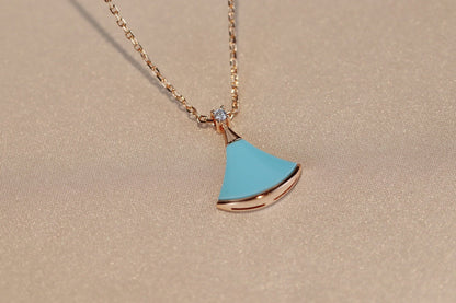 [TOPON]DREAM NECKLACE TURQUOISE PINK GOLD