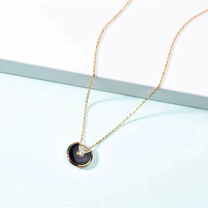 [TOPON]AMULETTE GOLD CARNELIAN ONYX NECKLACE