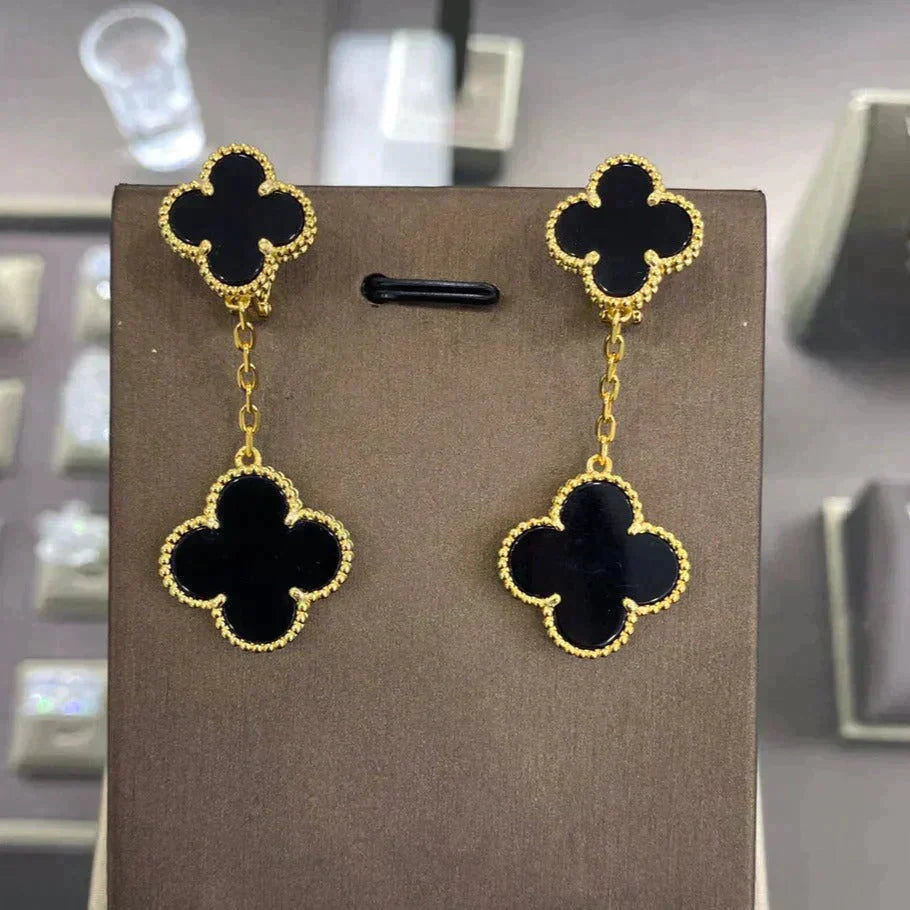 [TOPON]CLOVER 2 MOTIFS  EARRINGS (MULTIPLE CHOICESC