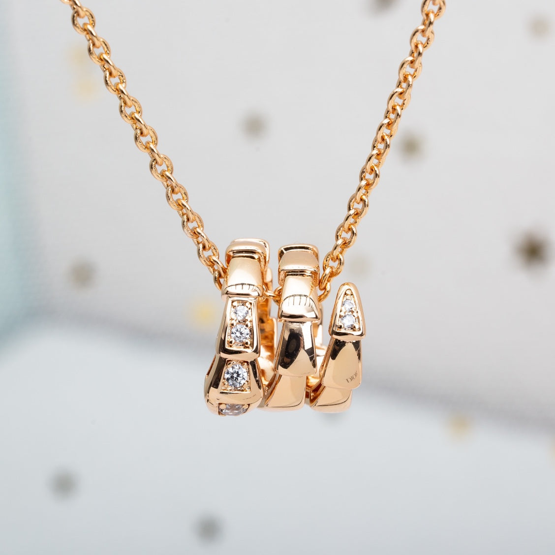 [TOPON]SERPENTI PINK GOLD NECKLACE DIAMOND