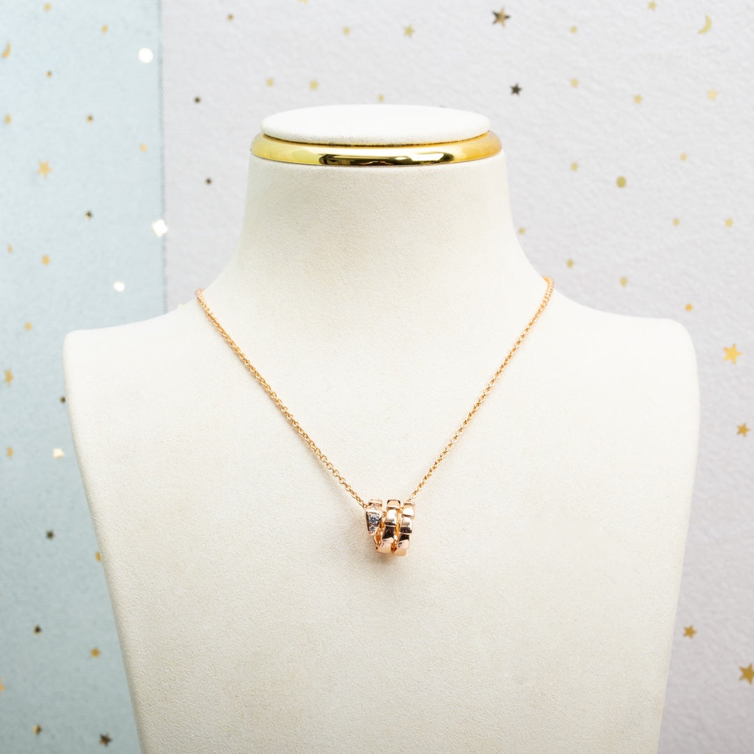 [TOPON]SERPENTI PINK GOLD NECKLACE DIAMOND